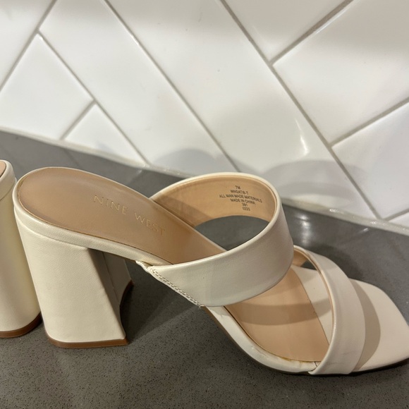 Nine West Cream Mules for Women - Picture 5 of 8